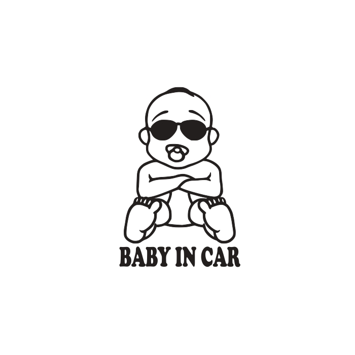Uzlīme "BABY IN CAR"