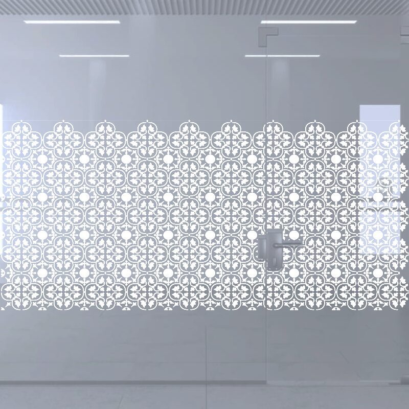 Dekoratīva balta matēta plēve logiem (DECO14)