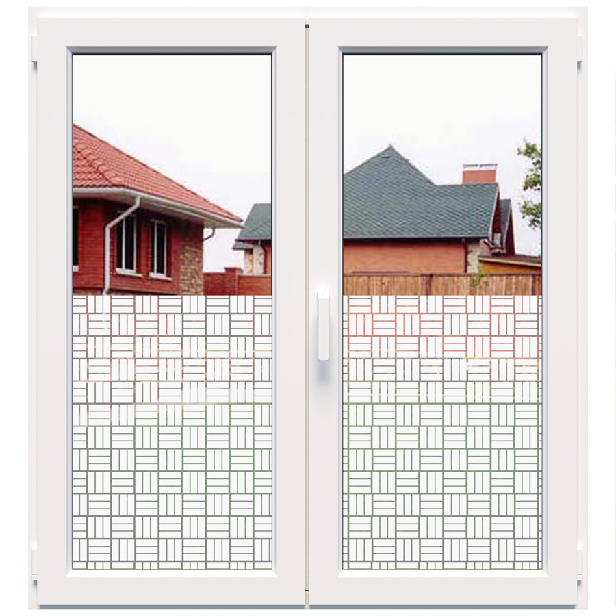 Dekoratīva balta matēta plēve logiem (DECO15)