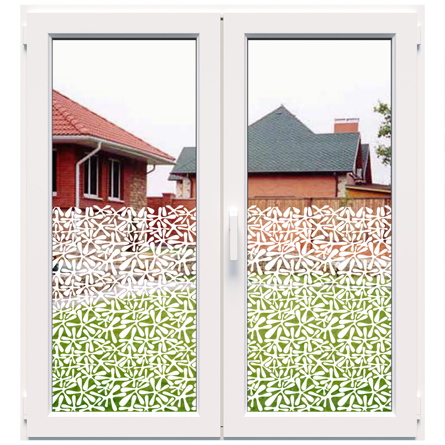 Dekoratīva balta matēta plēve logiem (DECO22)