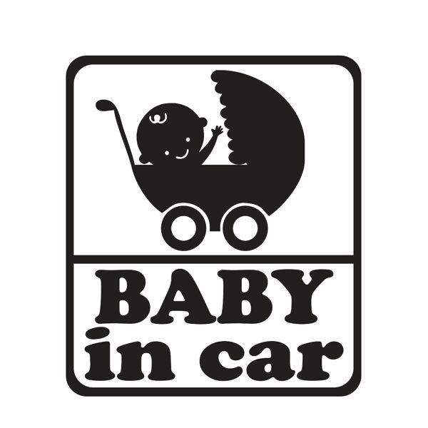Kleebis "BABY IN CAR II" 