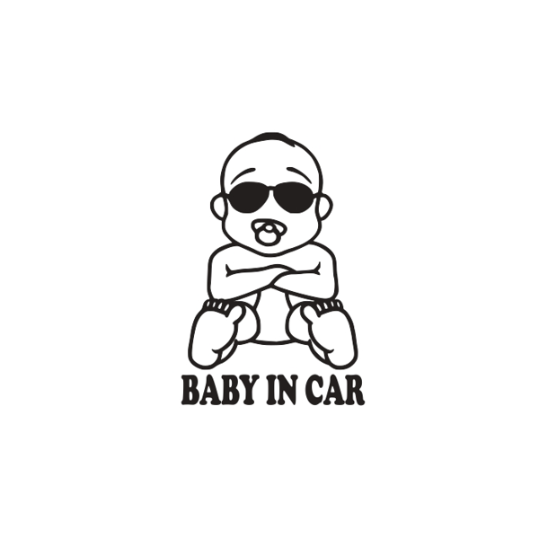 Kleebis "BABY IN CAR"